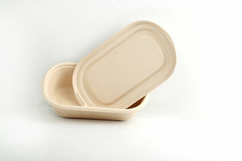 Bamboo fiber Oval Food Container with T-Lock (700mL) (5)