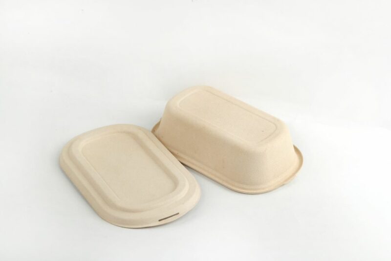 Bamboo fiber Oval Food Container with T-Lock (700mL) (6)