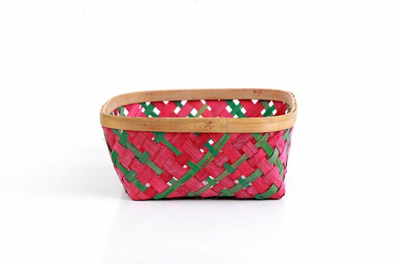 bamboo Square Basket without Handle 883 (1)