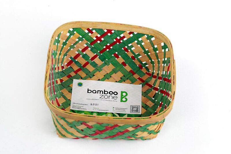 bamboo Square Basket without Handle 883 (8)